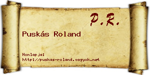 Puskás Roland névjegykártya