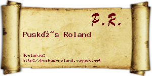 Puskás Roland névjegykártya