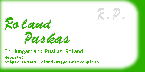 roland puskas business card